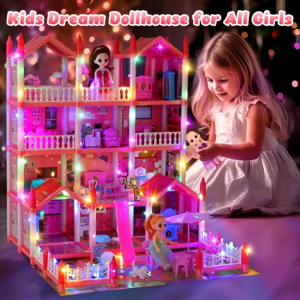 JoyStone Play Dollhouse with Doll Toy Figures