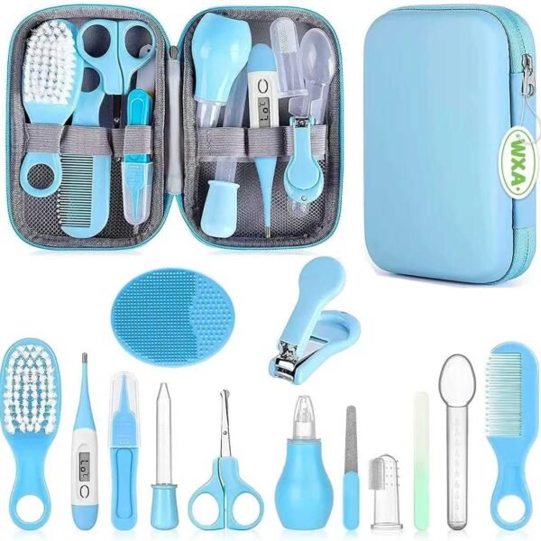 Baby Grooming Kit, Infant Safety Care Set with Hair Brush Comb Nail Clipper Nasal Aspirator,Baby Essentials Kit for Newborn Girls Boys